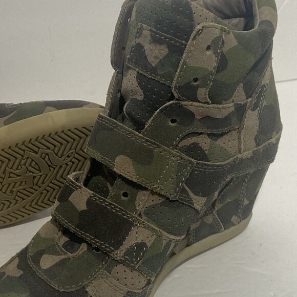 Ash Women’s Sz EU 39 US 8, 8.5, 9 Camo Wedge Heal Ankle Sneaker Shoe Bootie - Picture 12 of 14